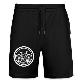 Mountainbiken - Stanley/Stella Unisex Bio Joggingshorts Trainer  - Schwarz - Vorne - Nik (191cm) & Marisol (170cm)