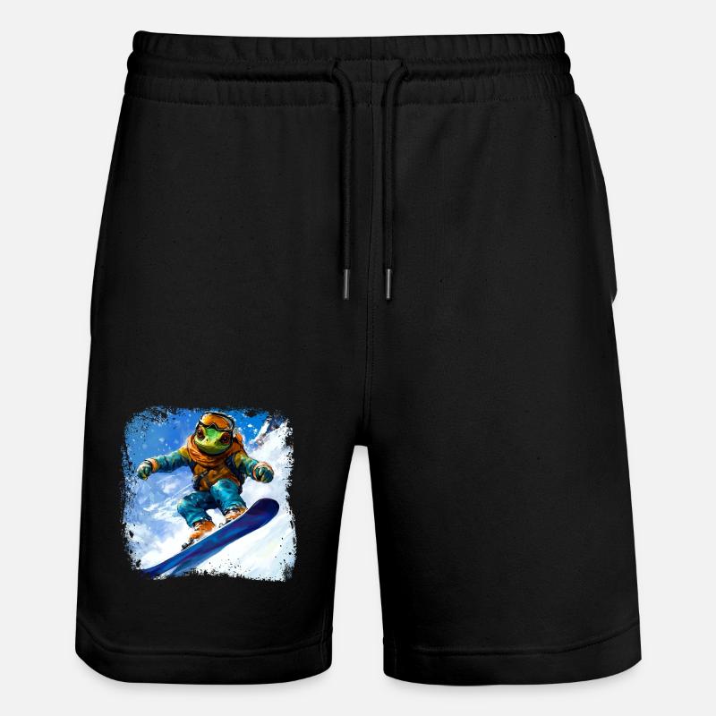 Snowboard Chamäleon - Stanley/Stella Unisex Bio Joggingshorts Trainer  - Schwarz
