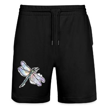 Libelle - Stanley/Stella Unisex Bio Joggingshorts Trainer  - Schwarz - Vorne - Nik (191cm) & Marisol (170cm)