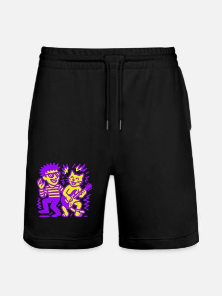 Katzenmusik - Stanley/Stella Unisex Bio Joggingshorts Trainer - Schwarz