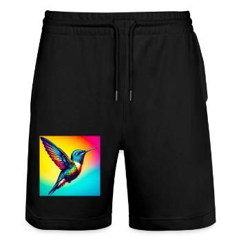 colibri - Short de jogging bio TRAINER Stanley/Stella unisexe - noir - Devant - Nik (191cm) & Marisol (170cm)
