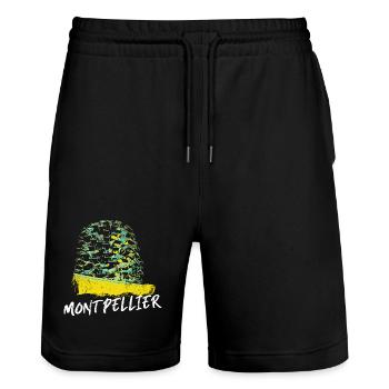 Montpellier Couleurs Dynamiques en architecture - Short de jogging bio TRAINER Stanley/Stella unisexe - noir - Devant - Nik (191cm) & Marisol (170cm)