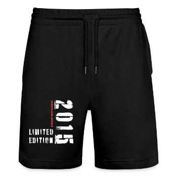 Limited Edition 2015 – Unique copy - Stanley/Stella Trainer Unisex Organic Jogging Shorts - black - Front - Nik (191cm) & Marisol (170cm)