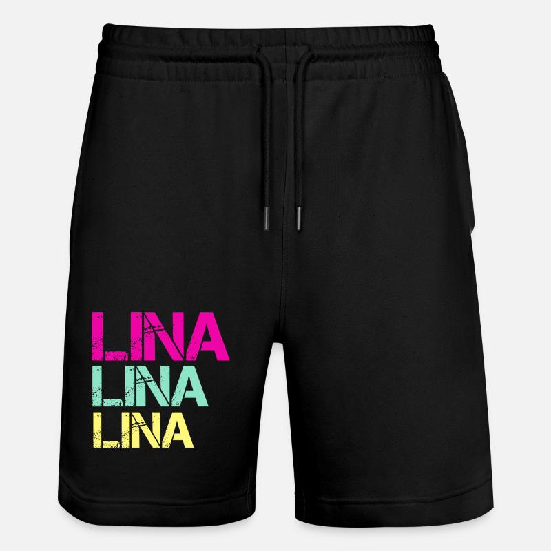 Triptyque néon LINA - Short de jogging bio TRAINER Stanley/Stella unisexe - noir