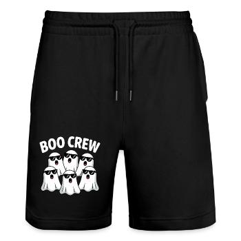 Boo Crew Sonnenbrille Geister - Stanley/Stella Unisex Bio Joggingshorts Trainer  - Schwarz - Vorne - Nik (191cm) & Marisol (170cm)