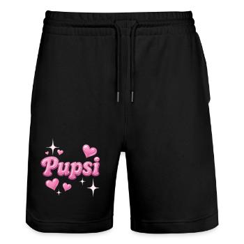 Conception du surnom pupsi/y2k - Short de jogging bio TRAINER Stanley/Stella unisexe - noir - Devant - Nik (191cm) & Marisol (170cm)