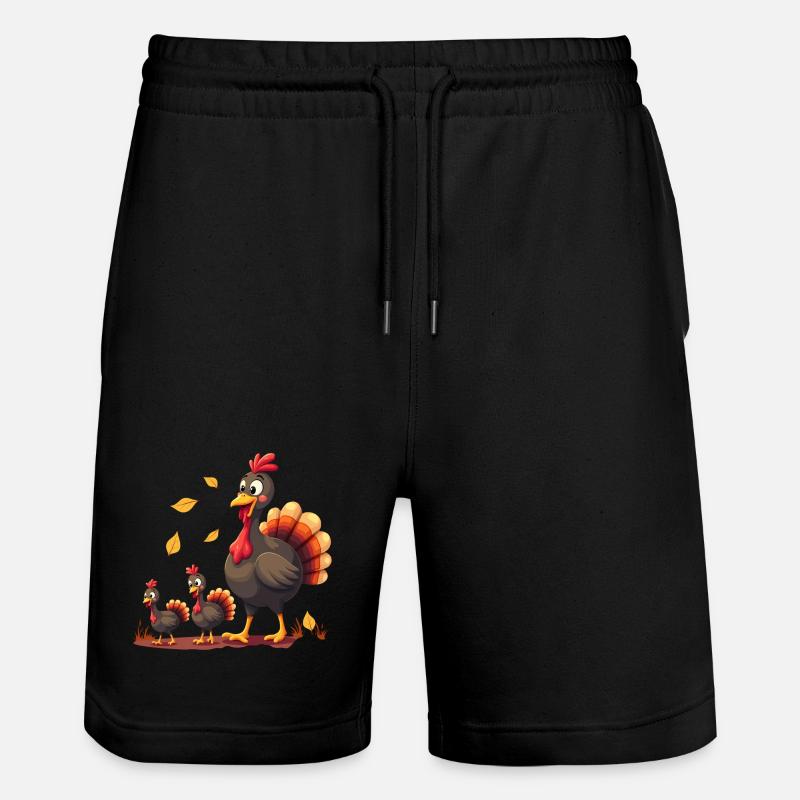 Bébé dinde de Thanksgiving - Short de jogging bio TRAINER Stanley/Stella unisexe - noir
