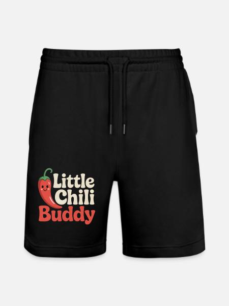 Little Chili Buddy - Stanley/Stella Trainer Unisex Organic Jogging Shorts - black