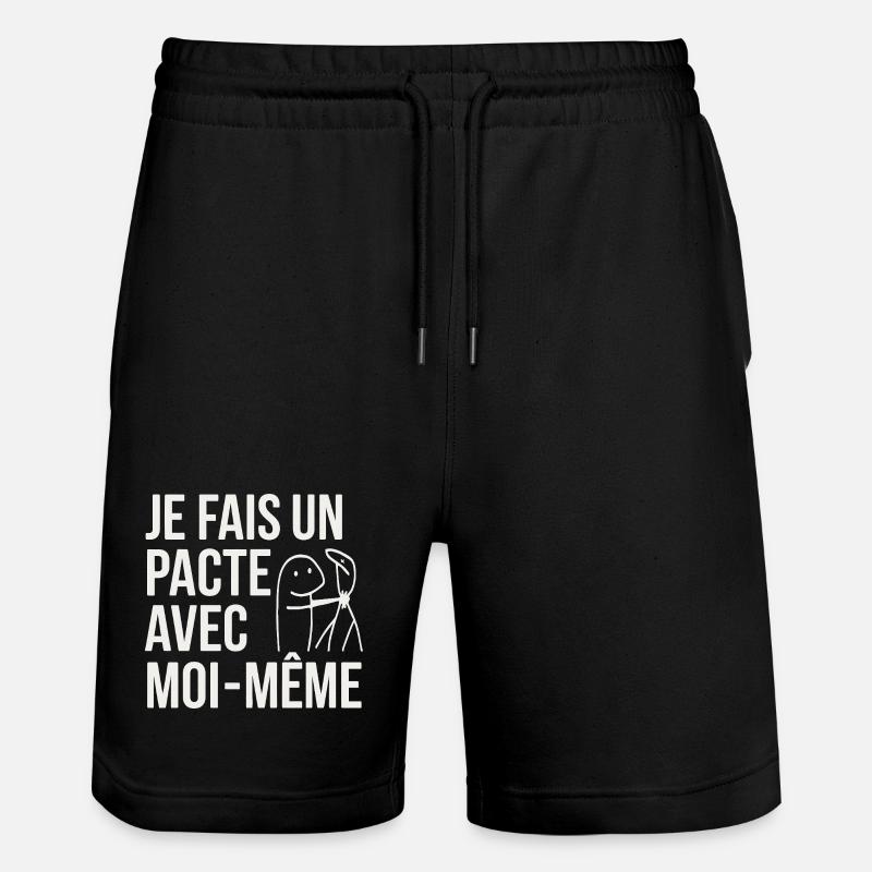 Self Pact Cartoon Moi Meme - Stanley/Stella Trainer Unisex Organic Jogging Shorts - black