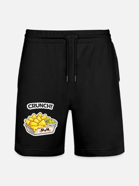 Oste-Nachos Kawaii-tegnefilm - Stanley/Stella Trainer økologiske unisex joggingshorts - sort