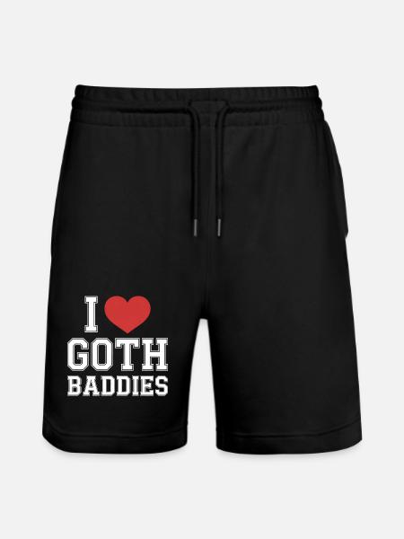 Ich liebe Goth-Bösewichte - Stanley/Stella Unisex Bio Joggingshorts Trainer  - Schwarz