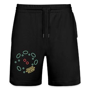 Zelle Organellen Biologie - Stanley/Stella Unisex Bio Joggingshorts Trainer  - Schwarz - Vorne - Nik (191cm) & Marisol (170cm)