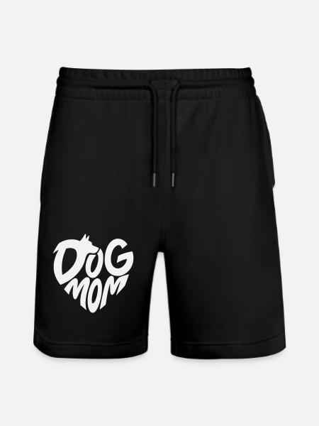 Hundemama Herz-Design mit Hundemotiv - Stanley/Stella Unisex Bio Joggingshorts Trainer  - Schwarz