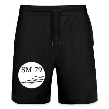 Verdammter Buckliger ANR - Stanley/Stella Unisex Bio Joggingshorts Trainer  - Schwarz - Vorne - Nik (191cm) & Marisol (170cm)