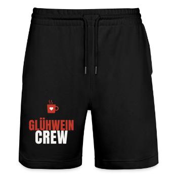 Glühwein Crew Weihnachtsmarkt Tasse Team Winter - Stanley/Stella Unisex Bio Joggingshorts Trainer  - Schwarz - Vorne - Nik (191cm) & Marisol (170cm)
