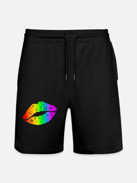 Le baiser de la fierté - Short de jogging bio TRAINER Stanley/Stella unisexe - noir