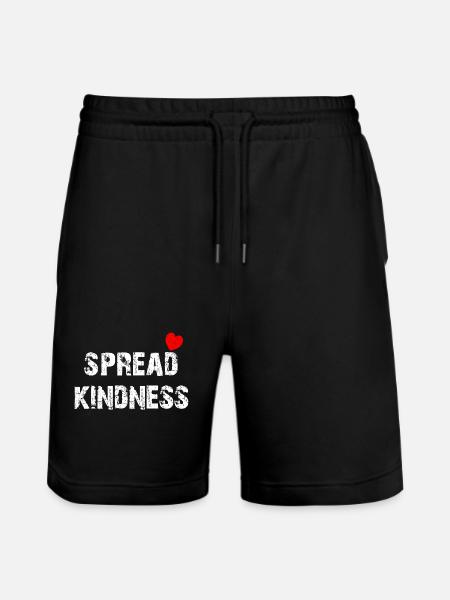 Spread kindness and love - Stanley/Stella Trainer Unisex Organic Jogging Shorts - black