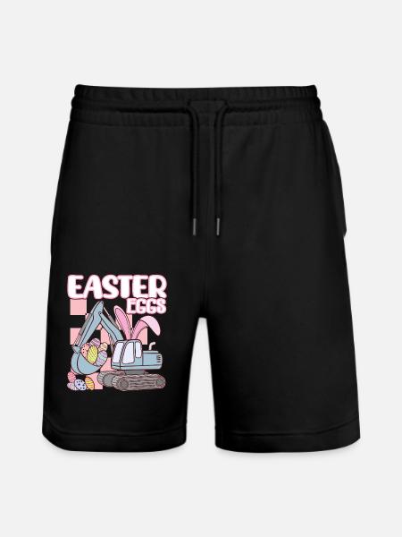 Easter eggs - Stanley/Stella Trainer Unisex Organic Jogging Shorts - black