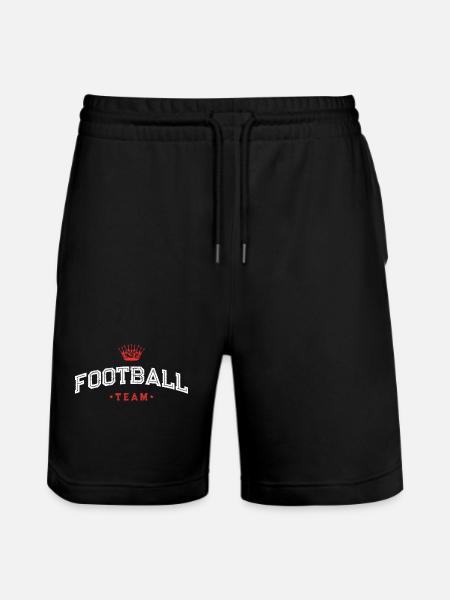 Football Team - Stanley/Stella Trainer Unisex Organic Jogging Shorts - black
