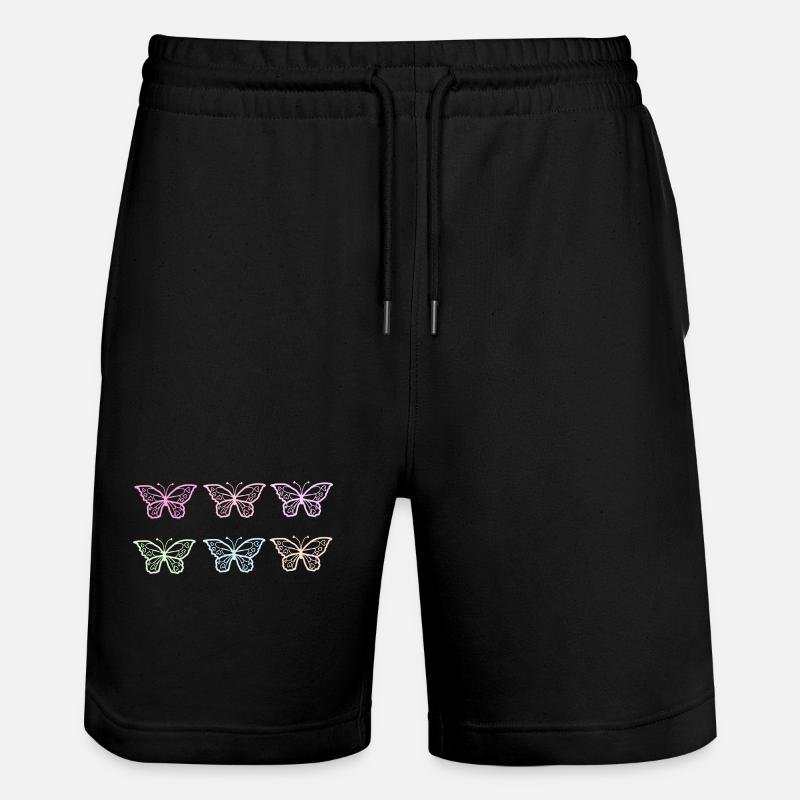 Motif Papillons mignons - Short de jogging bio TRAINER Stanley/Stella unisexe - noir