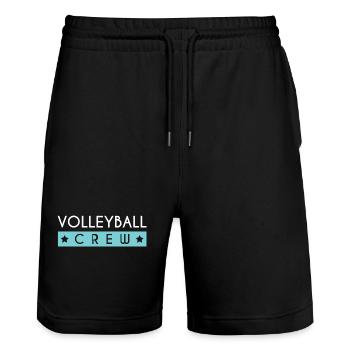 Équipe de volley-ball - Short de jogging bio TRAINER Stanley/Stella unisexe - noir - Devant - Nik (191cm) & Marisol (170cm)