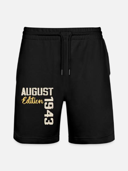 Fødselsdag august 1943 - Limited Edition august 1943 - Stanley/Stella Trainer økologiske unisex joggingshorts - sort