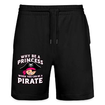 Pirate Pirate Carnaval Halloween - Short de jogging bio TRAINER Stanley/Stella unisexe - noir - Devant - Nik (191cm) & Marisol (170cm)