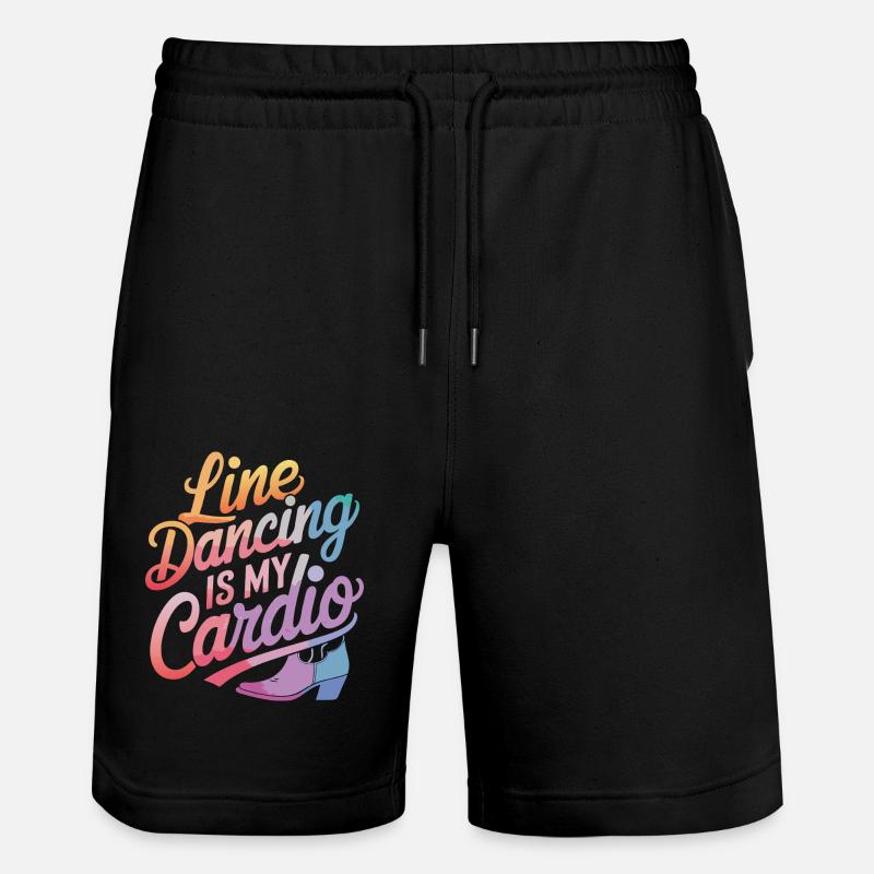 Line Dancing Dancing Dancers - Stanley/Stella Trainer Unisex Organic Jogging Shorts - black