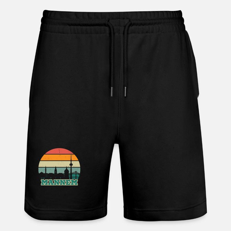 Mannem - Mannheim, ma ville! - Short de jogging bio TRAINER Stanley/Stella unisexe - noir