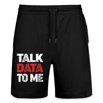Künstliche Intelligenz GPT - Stanley/Stella Unisex Bio Joggingshorts Trainer  - Schwarz - Vorne - Nik (191cm) & Marisol (170cm)