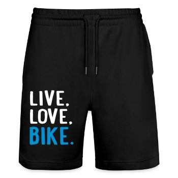 Bike - Stanley/Stella Unisex Bio Joggingshorts Trainer  - Schwarz - Vorne - Nik (191cm) & Marisol (170cm)