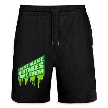 Date Erreurs Citation Logo - Short de jogging bio TRAINER Stanley/Stella unisexe - noir - Devant - Nik (191cm) & Marisol (170cm)