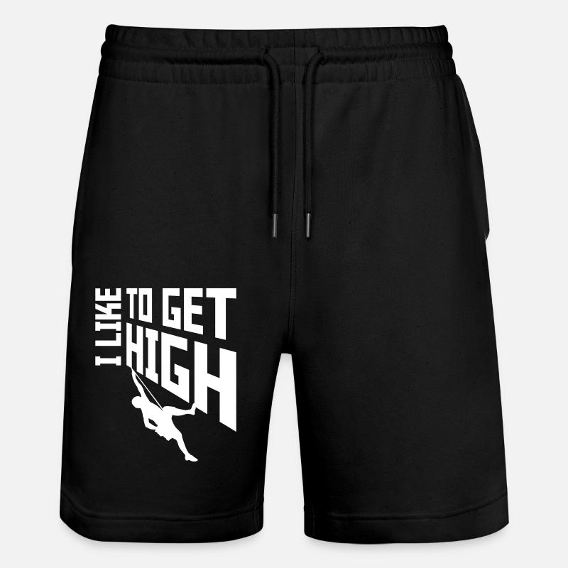 like to get high - Stanley/Stella Trainer Unisex Organic Jogging Shorts - black