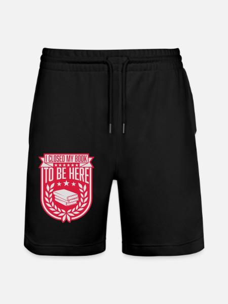 I closed my book - Stanley/Stella Trainer Unisex Organic Jogging Shorts - black