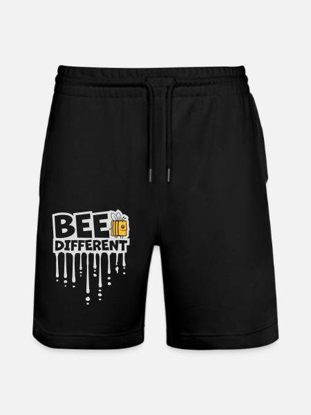 bee different saying quote - Stanley/Stella Trainer Unisex Organic Jogging Shorts - black