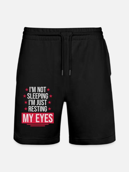 im not sleeping quote - Stanley/Stella Trainer Unisex Organic Jogging Shorts - black