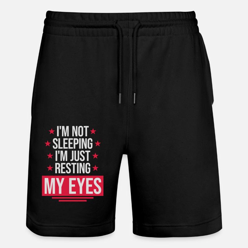 im not sleeping Zitat - Stanley/Stella Unisex Bio Joggingshorts Trainer  - Schwarz