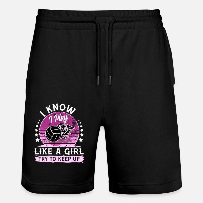 Volley-ball - Short de jogging bio TRAINER Stanley/Stella unisexe - noir