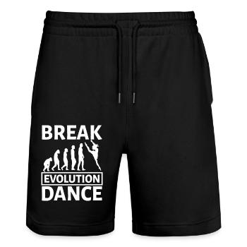 Dancing Dance Music - Stanley/Stella Trainer Unisex Organic Jogging Shorts - black - Front - Nik (191cm) & Marisol (170cm)