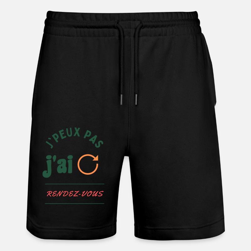 J'peux pas, j'ai rendez-vous - Short de jogging bio TRAINER Stanley/Stella unisexe - noir