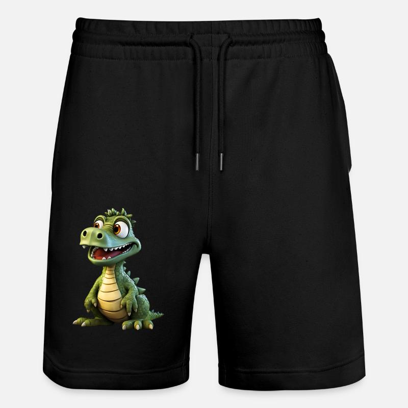 Le drôle de crocodile - Short de jogging bio TRAINER Stanley/Stella unisexe - noir