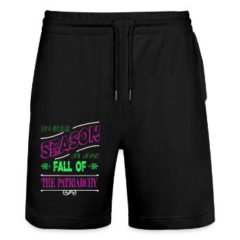 bday birthday calendaring statement - Stanley/Stella Unisex Bio Joggingshorts Trainer  - Schwarz - Vorne - Nik (191cm) & Marisol (170cm)