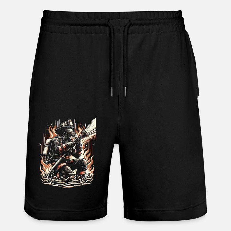 Pompier - Short de jogging bio TRAINER Stanley/Stella unisexe - noir