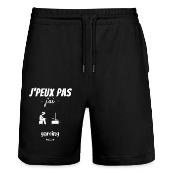 I can't I have gaming - Stanley/Stella Trainer Unisex Organic Jogging Shorts - black - Front - Nik (191cm) & Marisol (170cm)