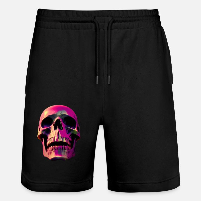 Crâne en rose - Short de jogging bio TRAINER Stanley/Stella unisexe - noir