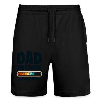 Lustiger Dad-Modus Loading Zitat Bester Vater aller Zeiten - Stanley/Stella Unisex Bio Joggingshorts Trainer  - Schwarz - Vorne - Nik (191cm) & Marisol (170cm)