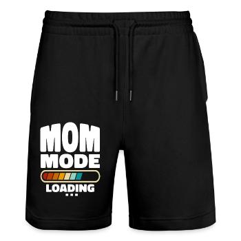 Funny Mom Mode Chargement Citation Meilleure Maman Jamais - Short de jogging bio TRAINER Stanley/Stella unisexe - noir - Devant - Nik (191cm) & Marisol (170cm)