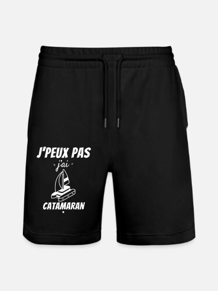 I can't I have Catamaran - Stanley/Stella Trainer Unisex Organic Jogging Shorts - black