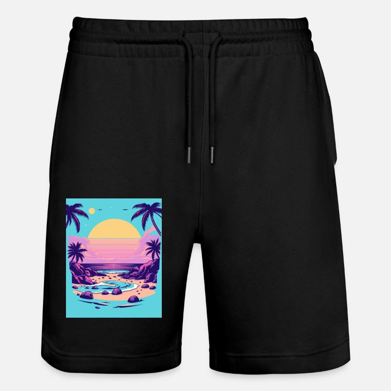 Sunset Serenity - Stanley/Stella Unisex Bio Joggingshorts Trainer  - Schwarz