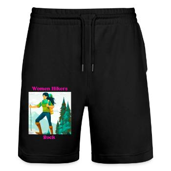 Femmes Randonneuses Rock - Short de jogging bio TRAINER Stanley/Stella unisexe - noir - Devant - Nik (191cm) & Marisol (170cm)